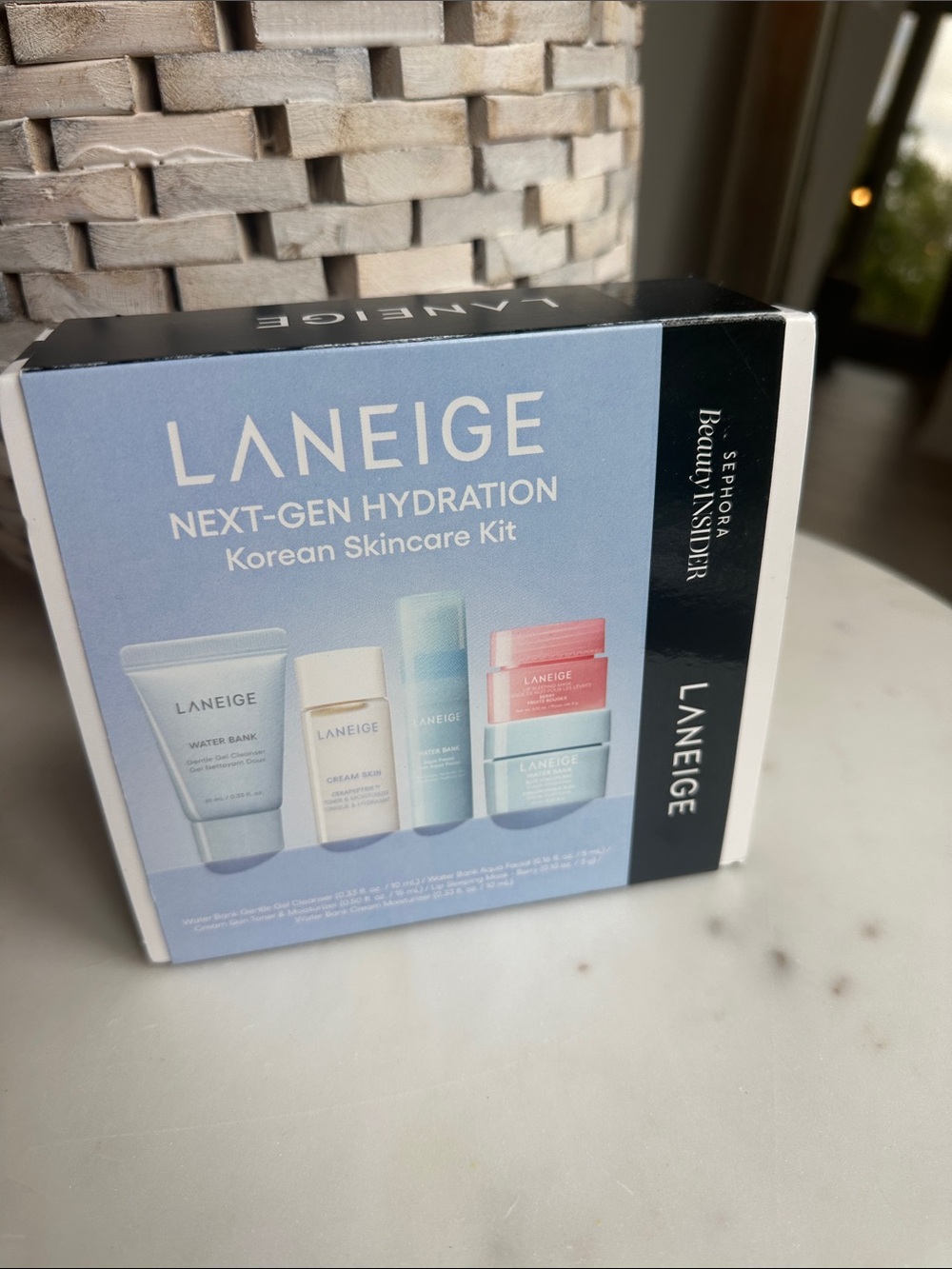LANEIGE Hydration Skincare Kit - Light Blue with Pink Accent